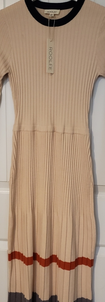 Rib knit midi dress